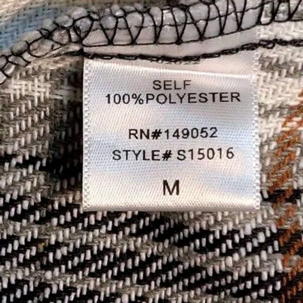 Windsor ~ Plaid‎ Mini Skirt ~ Size M ~ Black/White/Brown Plaid ~ High Waist/Slit